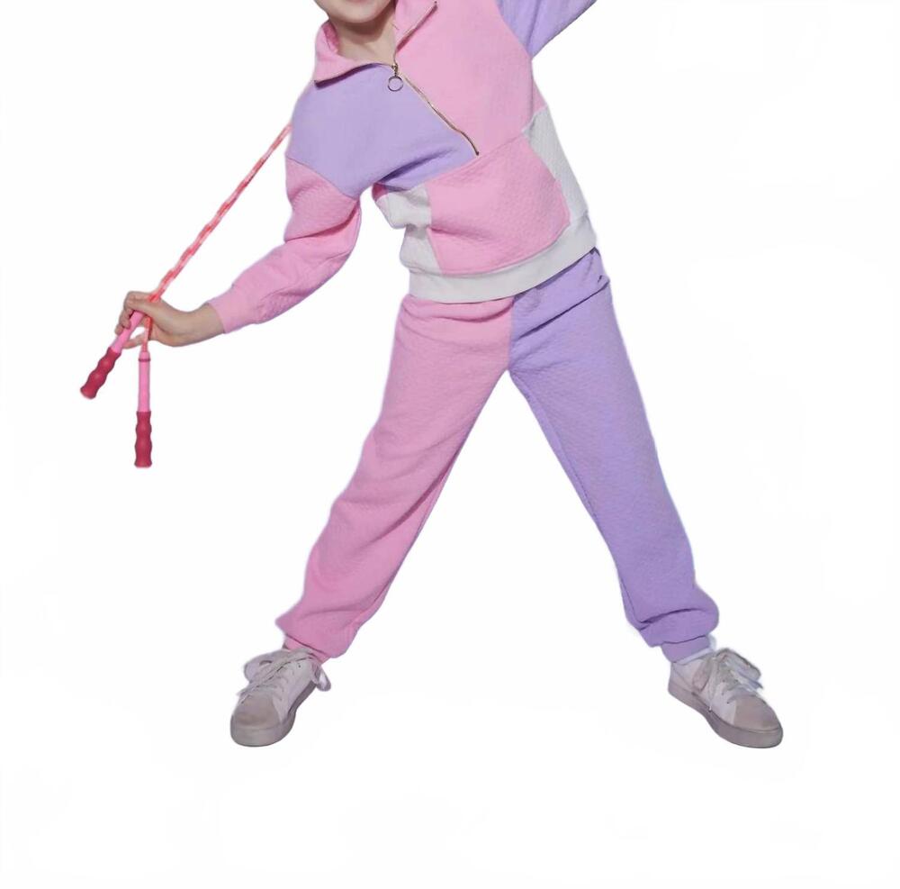 NEW BISBY color block jogger in pink/lilac